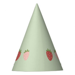 Aardbei Eerste Verjaardag Feesthoedjes
