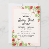 Aardbei eerste verjaardag kaart (Voorkant)