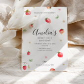 Aardbei eerste verjaardag kaart