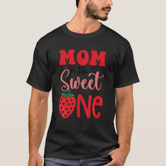 Aardbei Eerste Verjaardag Matching Mam Papa Kinder T-shirt (Voorkant)