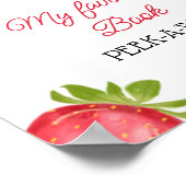 Aardbei eerste verjaardag mijlpaal poster (Hoek)