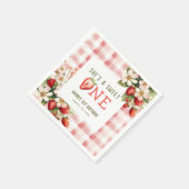 Aardbei Eerste Verjaardag Party Berry Servet (Hoek)