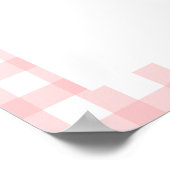 Aardbei Eerste Verjaardag Roze Berry Welkom Poster (Hoek)