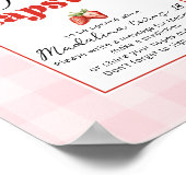 Aardbei eerste verjaardag tijd capsule poster (Hoek)