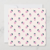 Aardbei eerste verjaardag Uitnodiging (Achterkant)