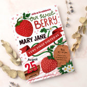 aardbei eerste verjaardag uitnodiging