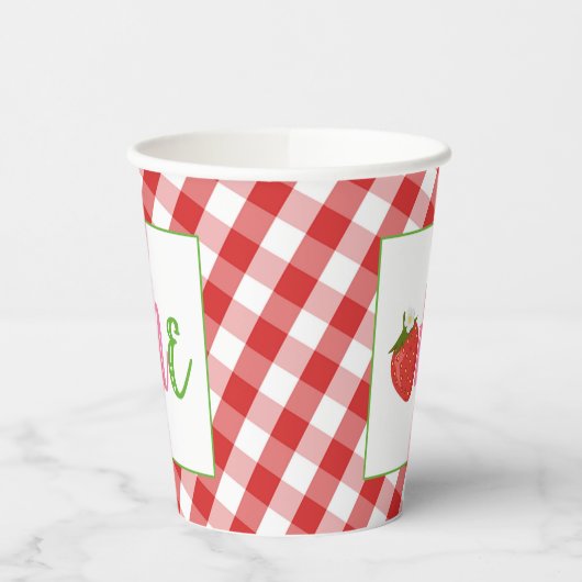 Aardbei Eerste verjaardag van de aardbei Papieren Bekers (Links)