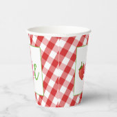 Aardbei Eerste verjaardag van de aardbei Papieren Bekers (Rechts)