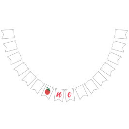 Aardbei eerste verjaardag vlaggetjes