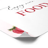 Aardbei eerste verjaardag Voedsel Poster (Hoek)