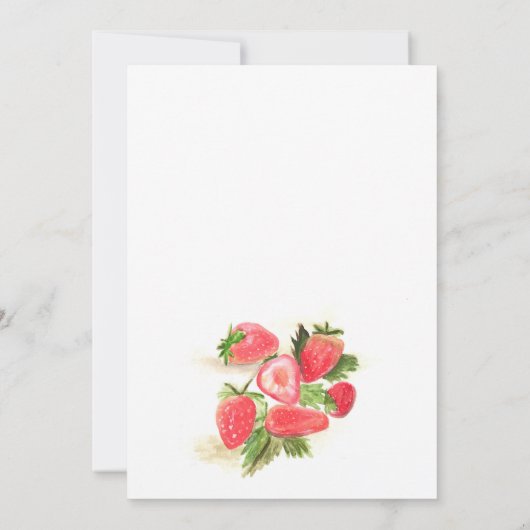 Aardbei Eerste Verjaardagsfeestje Berry 1st Kaart (Achterkant)