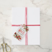 Aardbei Eerste Verjaardagsfeestje Bes Cadeaulabel (Met Touw)