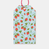 Aardbei Eerste Verjaardagsfeestje Cadeaulabel (Achterkant)
