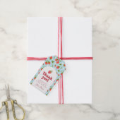 Aardbei Eerste Verjaardagsfeestje Cadeaulabel (Met Touw)