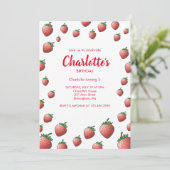 Aardbei en aardbeien kaart (Staand voorkant)