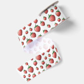 Aardbei en Aardbeien Satijnen Lint (Achterkant)