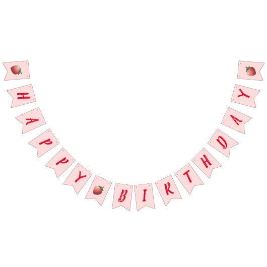 Aardbei en aardbeien vlaggetjes (Alle)