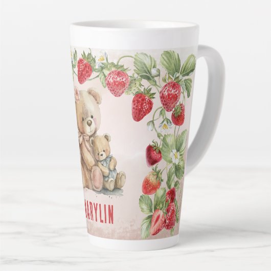 Aardbei en Beer Latte Mok (Rechterhoek)