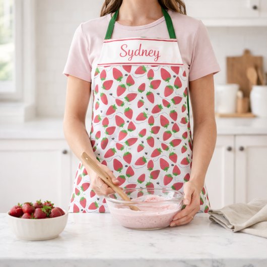 Aardbei en Bij Cute Persoonlijke  Schort