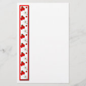 Aardbei en bloemen briefpapier (Voorkant)