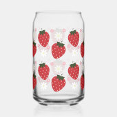 Aardbei en Bloemen Daisy Blikvorm Glas (Achterkant)