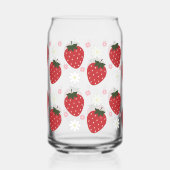 Aardbei en Bloemen Daisy Blikvorm Glas (Links)