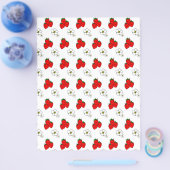 Aardbei en Bloemen Flyer Sjabloon (Enkel)