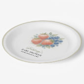 Aardbei en Blueberry Baby shower Papieren Bordje (Gekanteld)