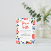 Aardbei en Blueberry Luier Raffle Informatiekaartje (Staand voorkant)