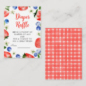 Aardbei en Blueberry Luier Raffle Informatiekaartje (Voorkant / Achterkant)