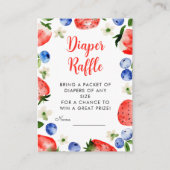 Aardbei en Blueberry Luier Raffle Informatiekaartje (Voorkant)