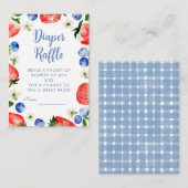 Aardbei en Blueberry Luier Raffle Informatiekaartje (Voorkant / Achterkant)