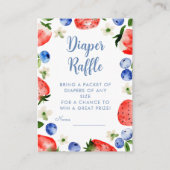 Aardbei en Blueberry Luier Raffle Informatiekaartje (Voorkant)