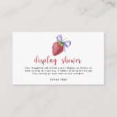 Aardbei en boog - display douche informatiekaartje (Voorkant)