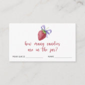 Aardbei en boog Raad hoeveel snoepjes spel Informatiekaartje (Voorkant)