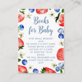 Aardbei- en bosbessenboeken voor Baby Informatiekaartje