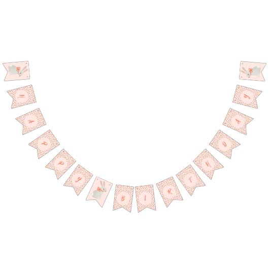 Aardbei en Bunny verjaardagsfeestje Vlaggetjes (Alle)