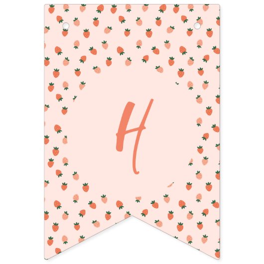 Aardbei en Bunny verjaardagsfeestje Vlaggetjes (Tweede vlag)