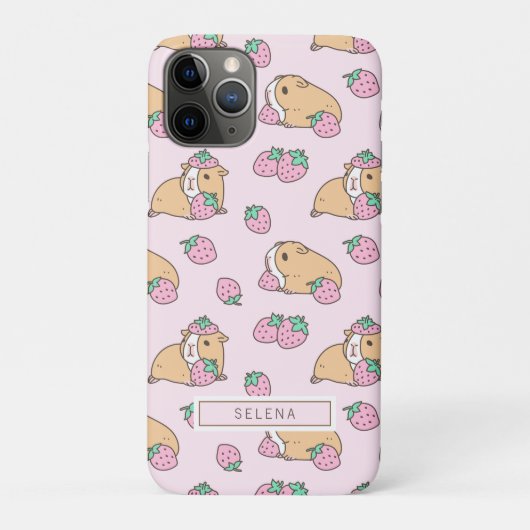 Aardbei en cavia roze Case-Mate iPhone case (Achterkant)
