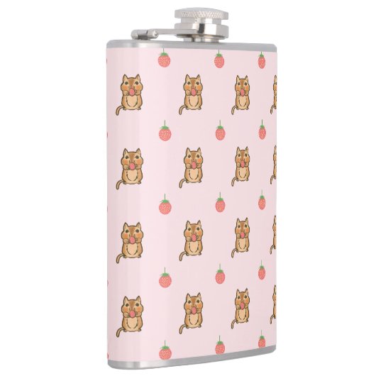 aardbei- en chipmunkpatroon heupfles (Rechts)