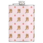 aardbei- en chipmunkpatroon heupfles (Voorkant)