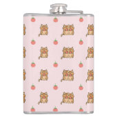 aardbei- en chipmunkpatroon heupfles (Achterkant)