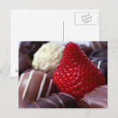 Aardbei en chocolade briefkaart (Voorkant / Achterkant)