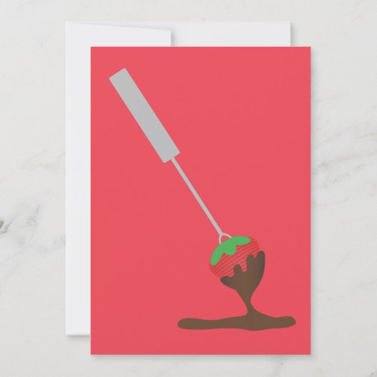 Aardbei- en chocolade-lettertype kaart (Achterkant)