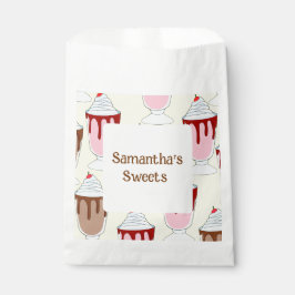 Aardbei en chocolade milkshakes bedankzakje