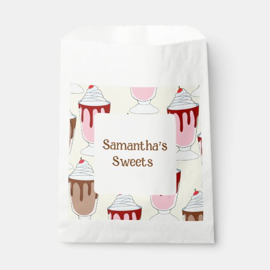 Aardbei en chocolade milkshakes bedankzakje (Voorkant)