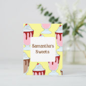 Aardbei en chocolade milkshakes briefkaart (Staand voorkant)