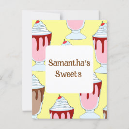 Aardbei en chocolade milkshakes briefkaart