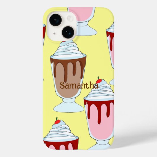 Aardbei en chocolade milkshakes Case-Mate iPhone case (Achterkant)