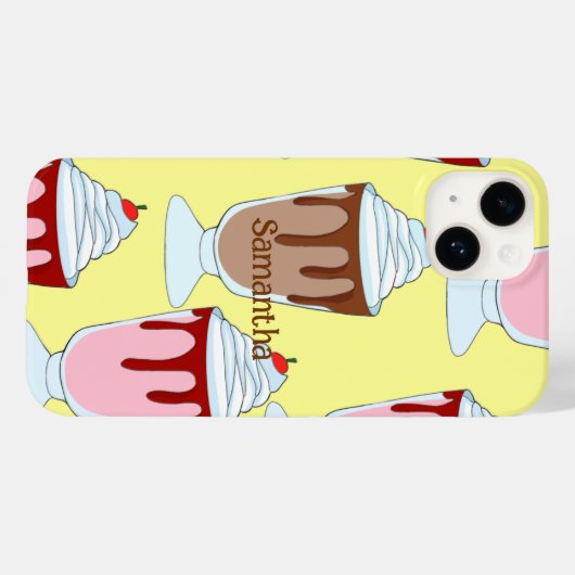Aardbei en chocolade milkshakes Case-Mate iPhone case (Achterkant (horizontaal))
